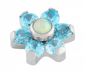 Zirconia Verde Agua Con Opalo Verde Luna